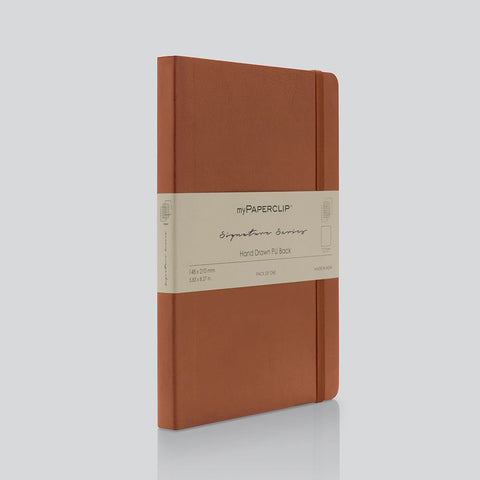 Tan Vegan Leather Notebook - Blank Pages