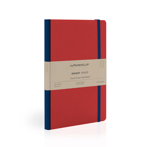 Red & Blue A5 Hard Cover Notebook Ruled
