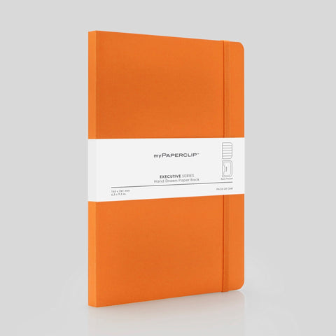 Large Orange Soft Cover Notebook - Ruled Orange