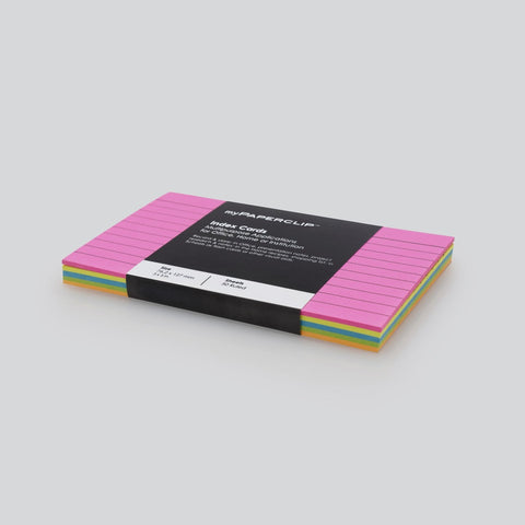 Small 50 Pack Multicolour Index Cards