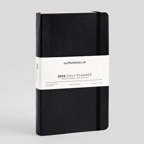 2025 Vegan Leather A5 Slim Daily Planner