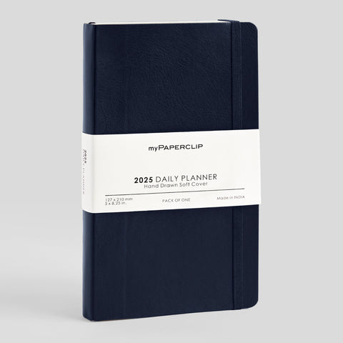 2025 Vegan Leather A5 Slim Daily Planner