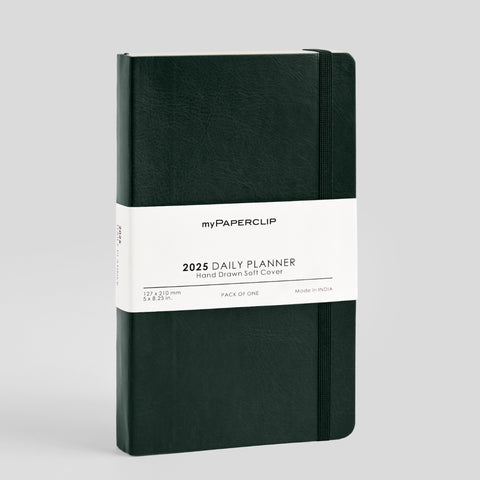 2025 Vegan Leather A5 Slim Daily Planner