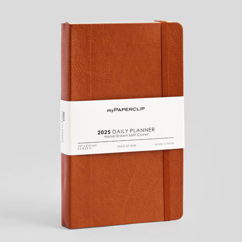 2025 Vegan Leather A5 Slim Daily Planner