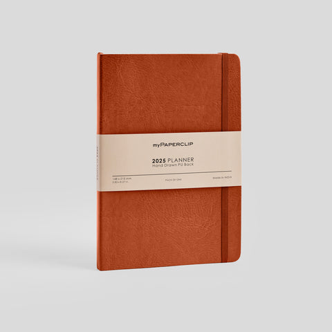 2025 Vegan Leather A5 Weekly Planner